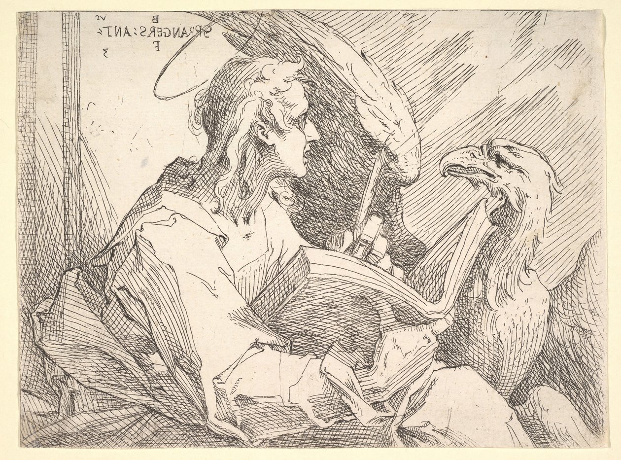 Svatý Jan Evangelista, ca. 1596. od Bartholomaeus Spranger