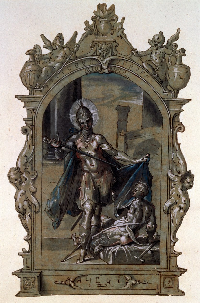 Svatý Martin a žebrák, 1596. od Bartholomaeus Spranger
