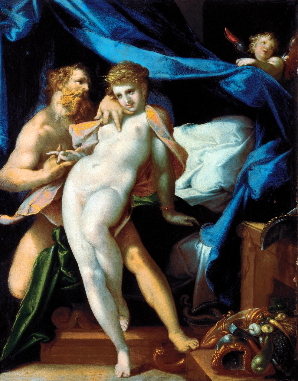 Venuše a Maia od Bartholomaeus Spranger