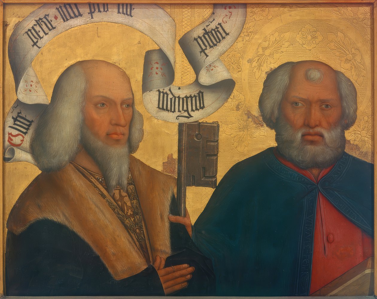 Petr v. Hewen se svatým Petrem od Bartholomäus Zeitblom