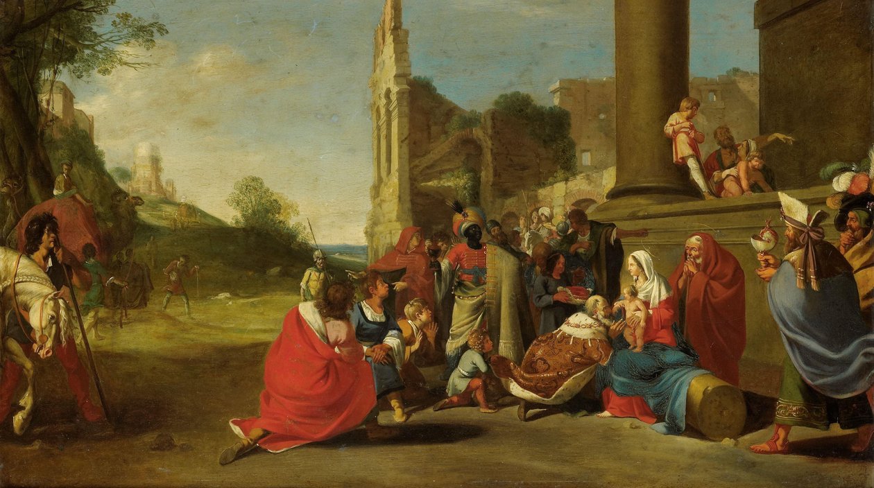 Klanění tří králů od Bartholomeus Breenbergh (circle of)