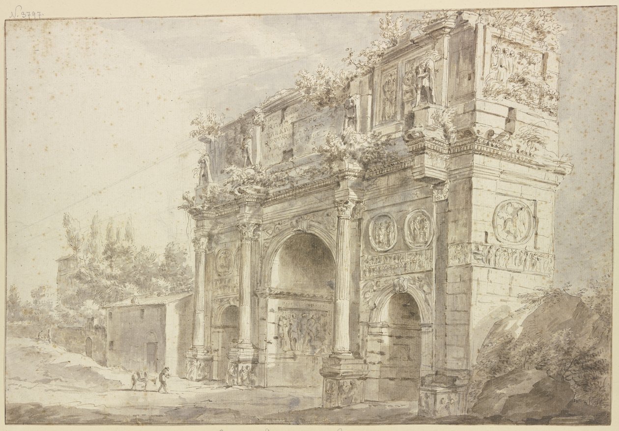 Konstantinův oblouk v Římě od Bartholomeus Breenbergh