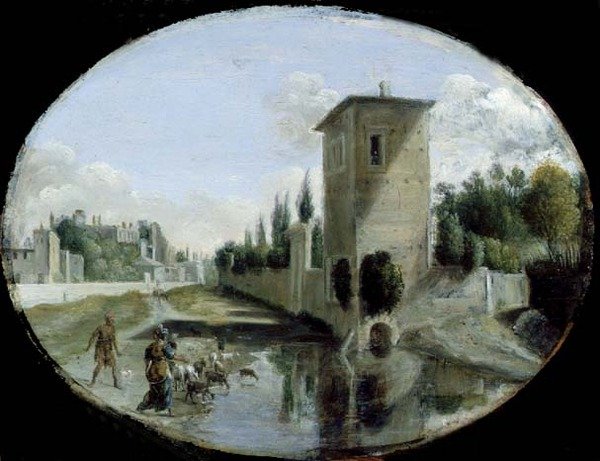 Italská krajina (olej na mědi) od Bartholomeus Breenbergh