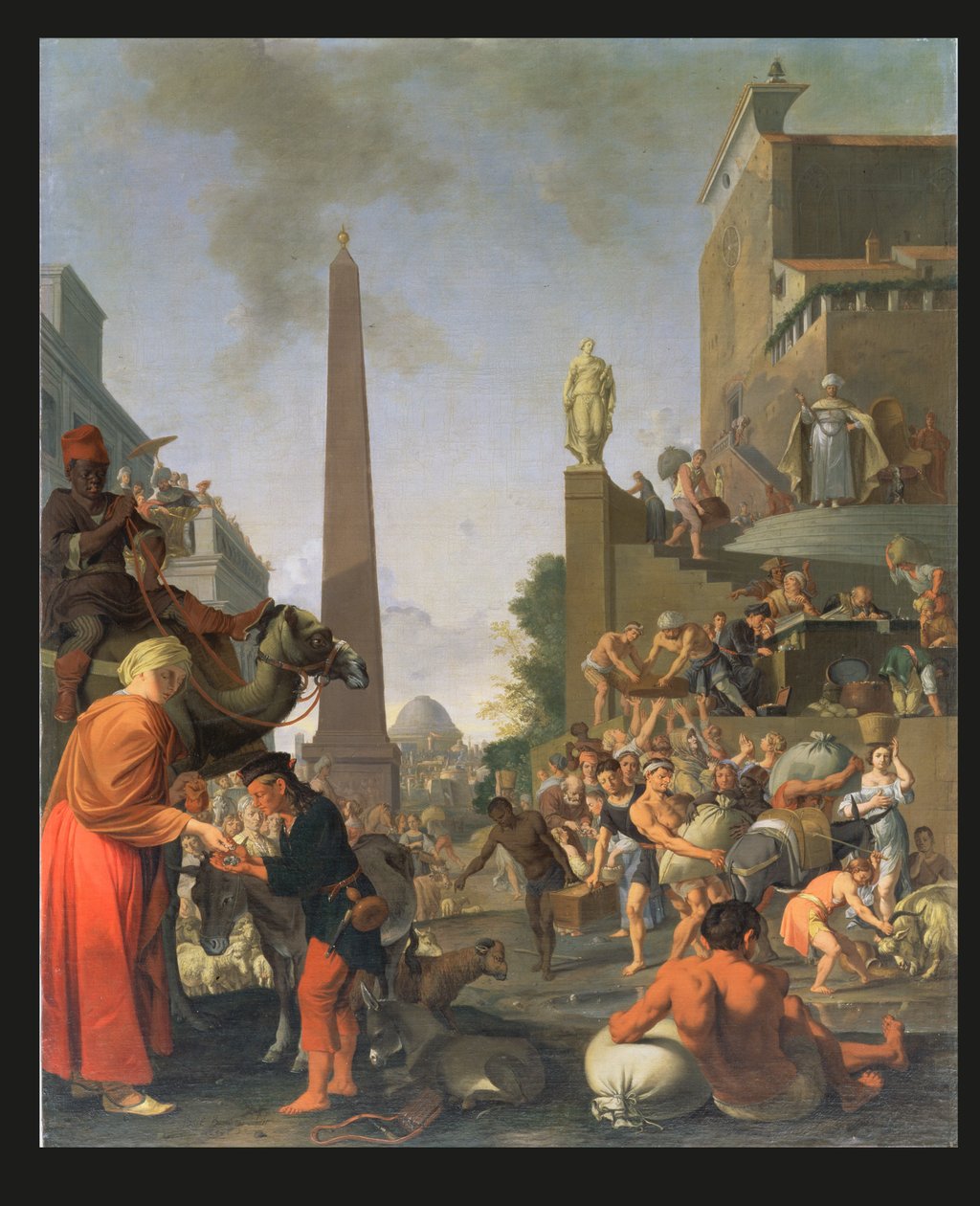 Joseph distribuující kukuřici v Egyptě, 1655 od Bartholomeus Breenbergh