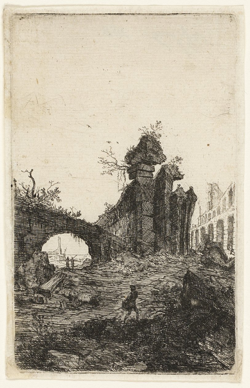 Ruiny Kolosea, deska 10 z Ruiny Říma od Bartholomeus Breenbergh
