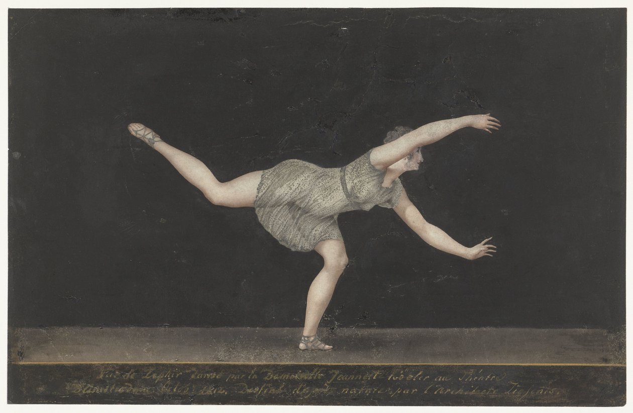 Tanečnice Annette Köbler, performerka Pas-de-Zephir od Bartholomeus Ziesenis