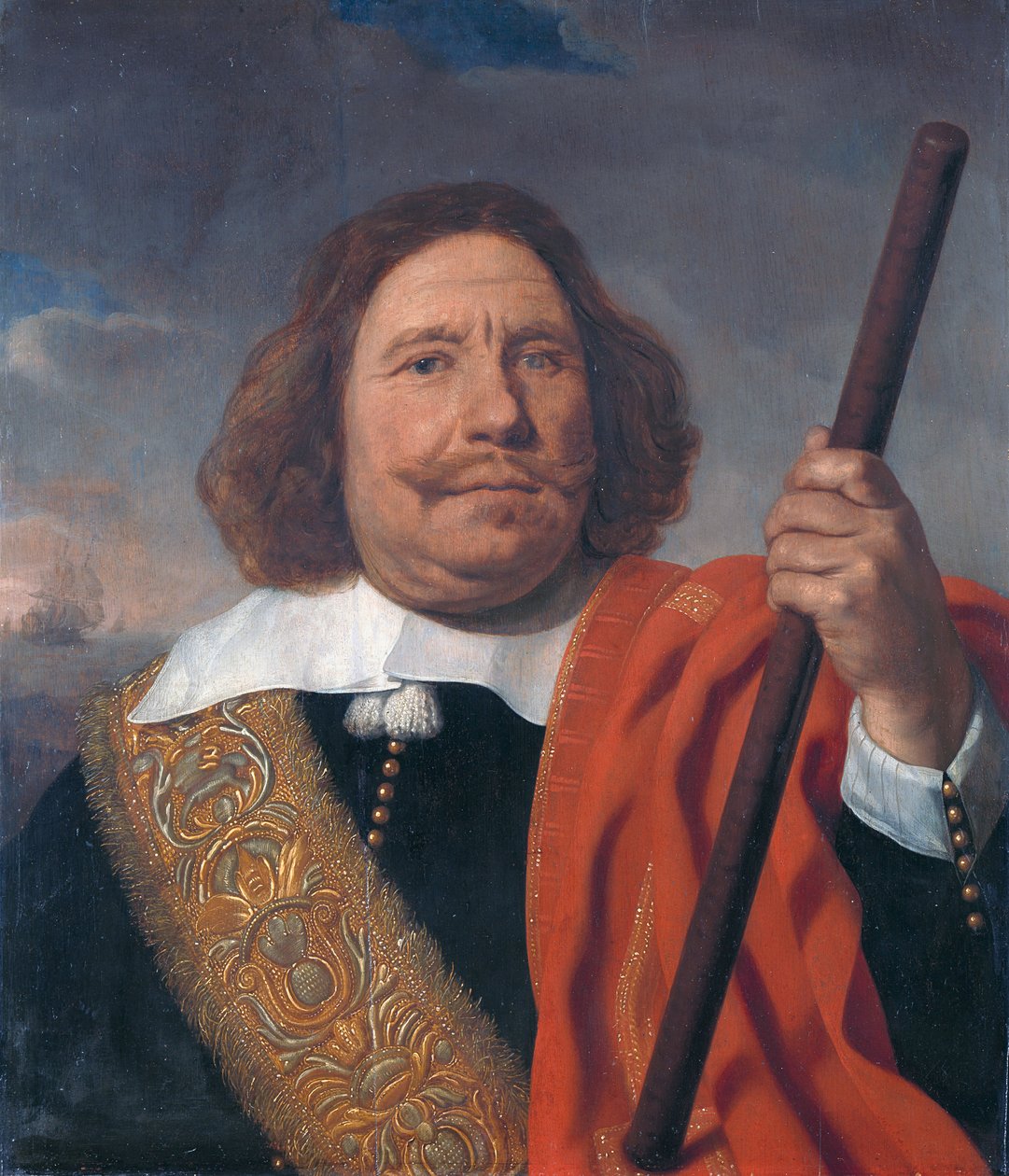 Nizozemsky: Egbert Meeuwsz Cortenaer (1605-65), admirálporučík admirality na řece Maas Egbert Meeuwsz Cortenaer (1605-65). Viceadmirál, admiralita na Maasu, Rotterdam od Bartholomeus van der Helst