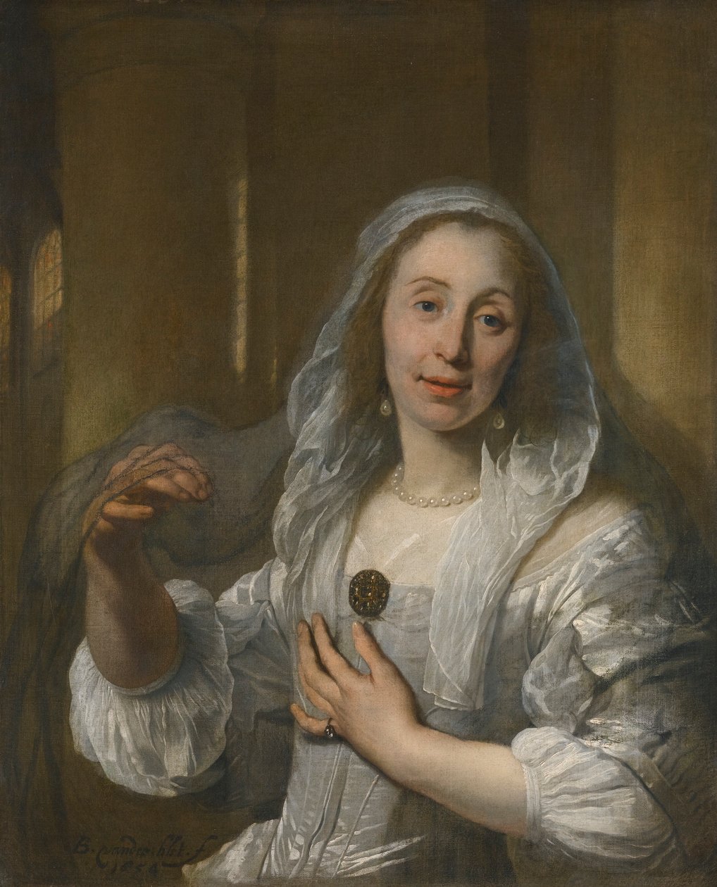 Portrét ženy v bílém od Bartholomeus van der Helst