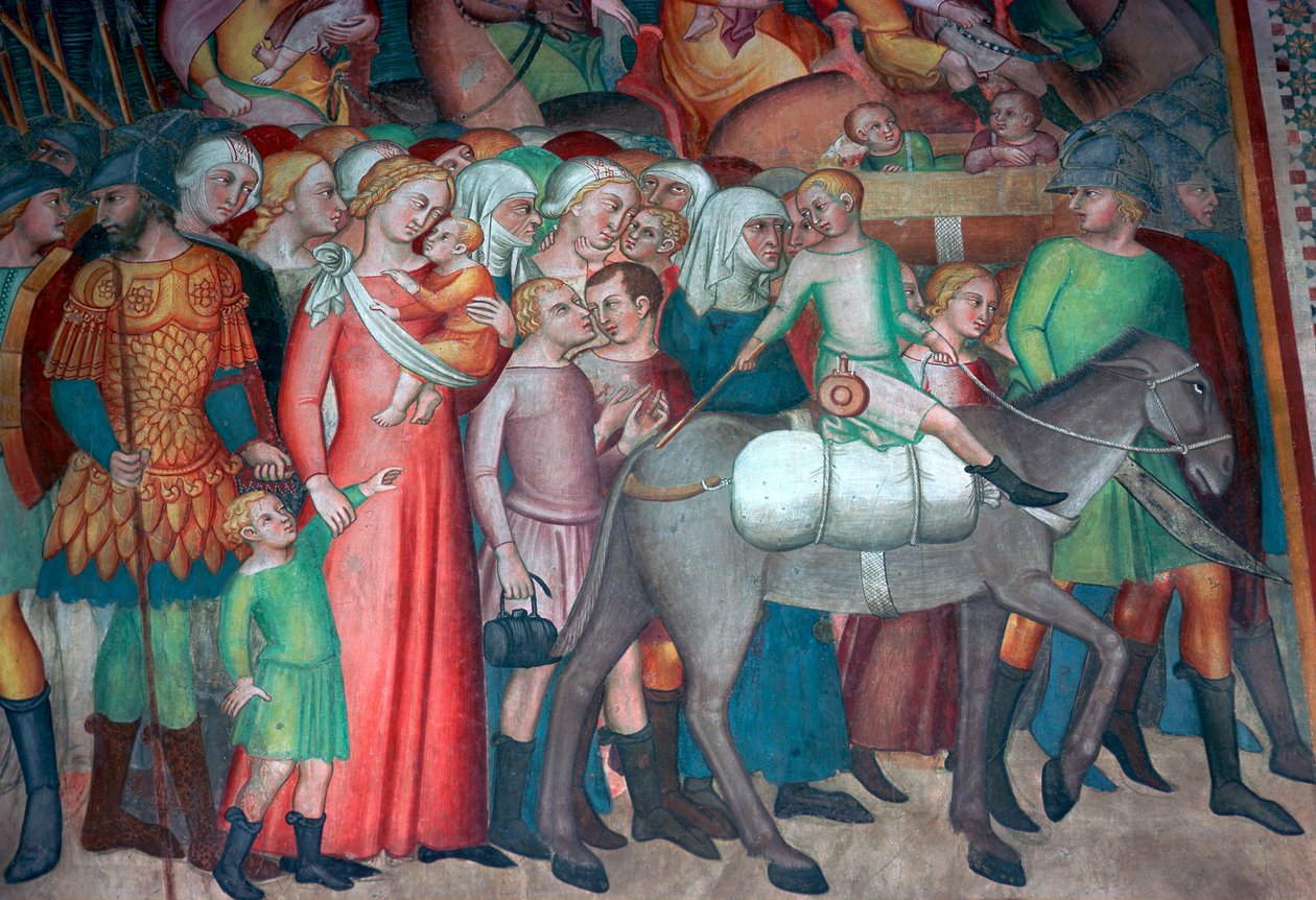 Freska v San Gimignano, 14. století od Bartolo di Fredi