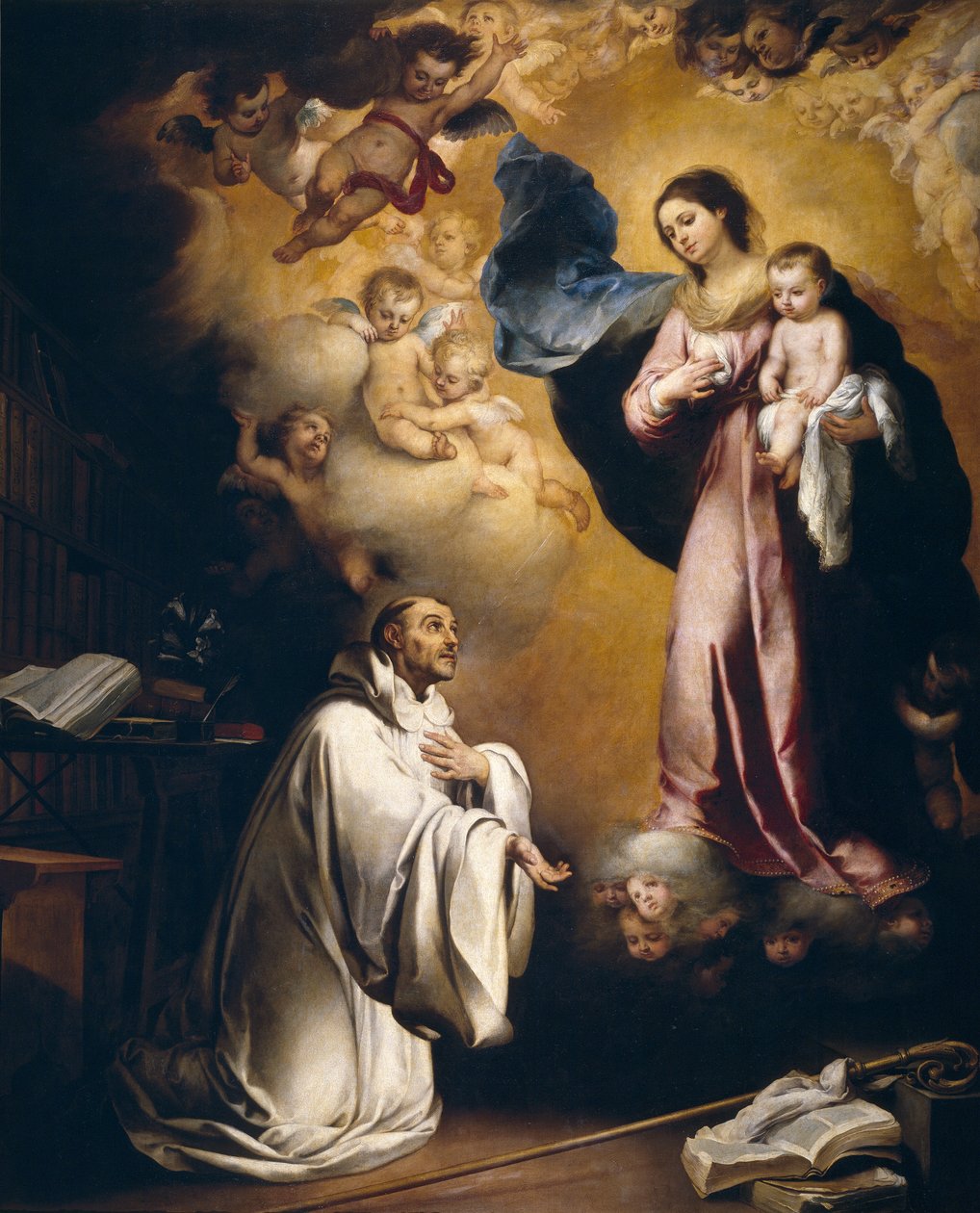 Zjevení Panny Marie svatému Bernardovi od Bartolomé Esteban Murillo