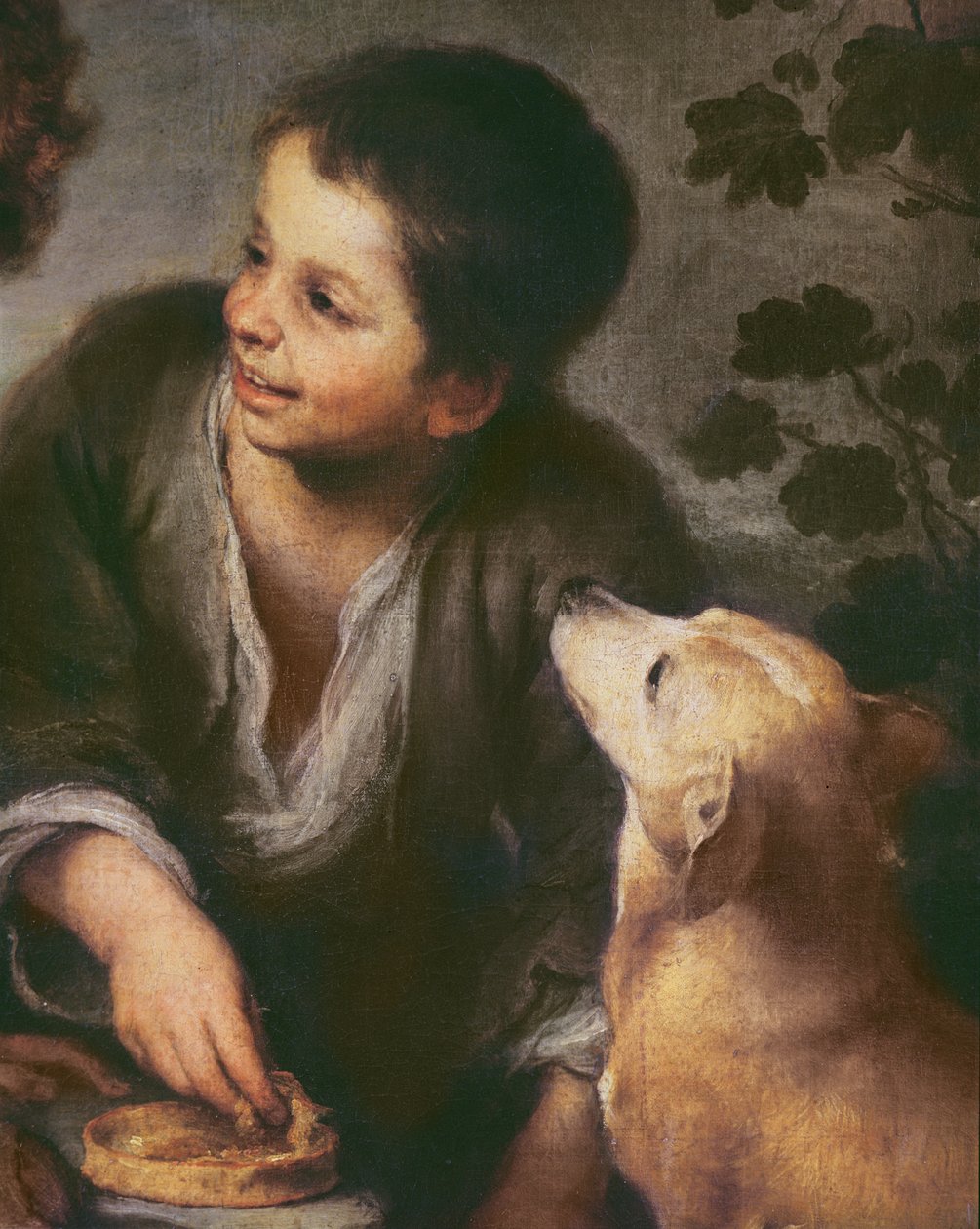 Detail dětí jedí koláč, 1670–75 (viz 213978) od Bartolomé Esteban Murillo