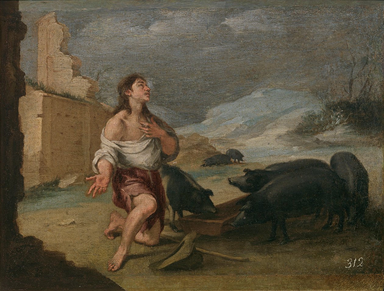 Opuštěný marnotratný syn od Bartolomé Esteban Murillo