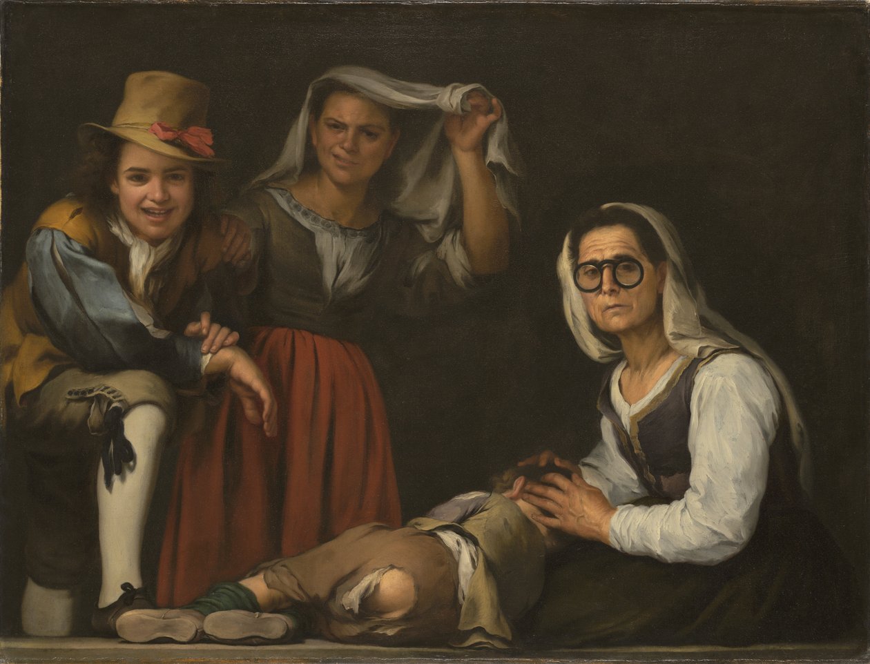 Čtyři figury na kroku od Bartolomé Esteban Murillo