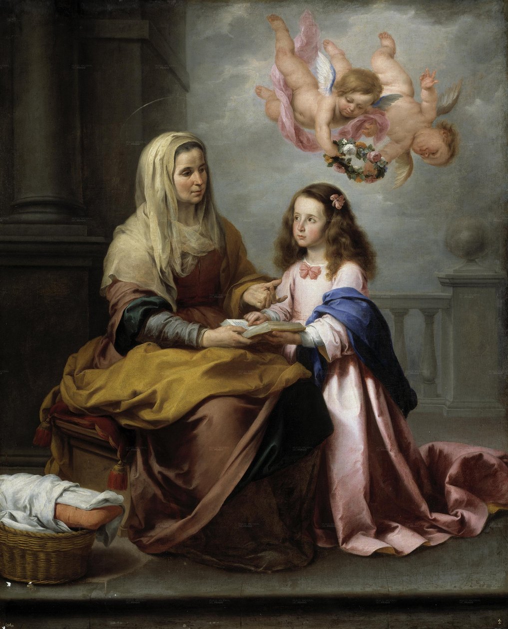 Svatá Anna učí Pannu Marii číst od Bartolomé Esteban Murillo