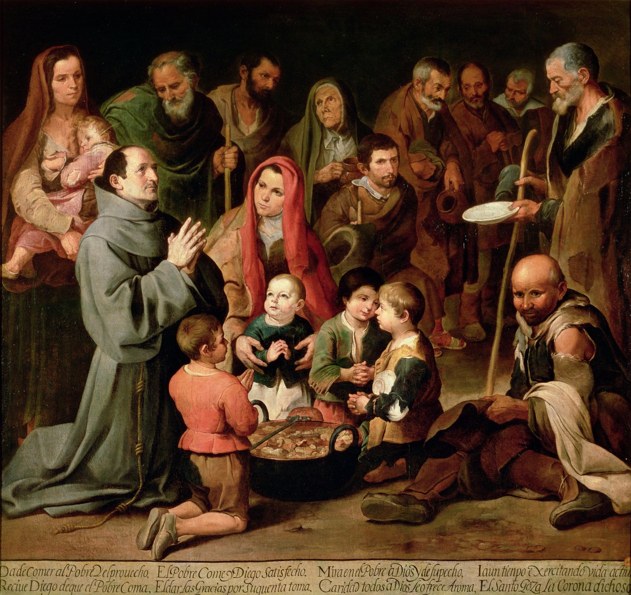 St. Diego z Alcaly dávat jídlo chudým, 1645-46 od Bartolomé Esteban Murillo