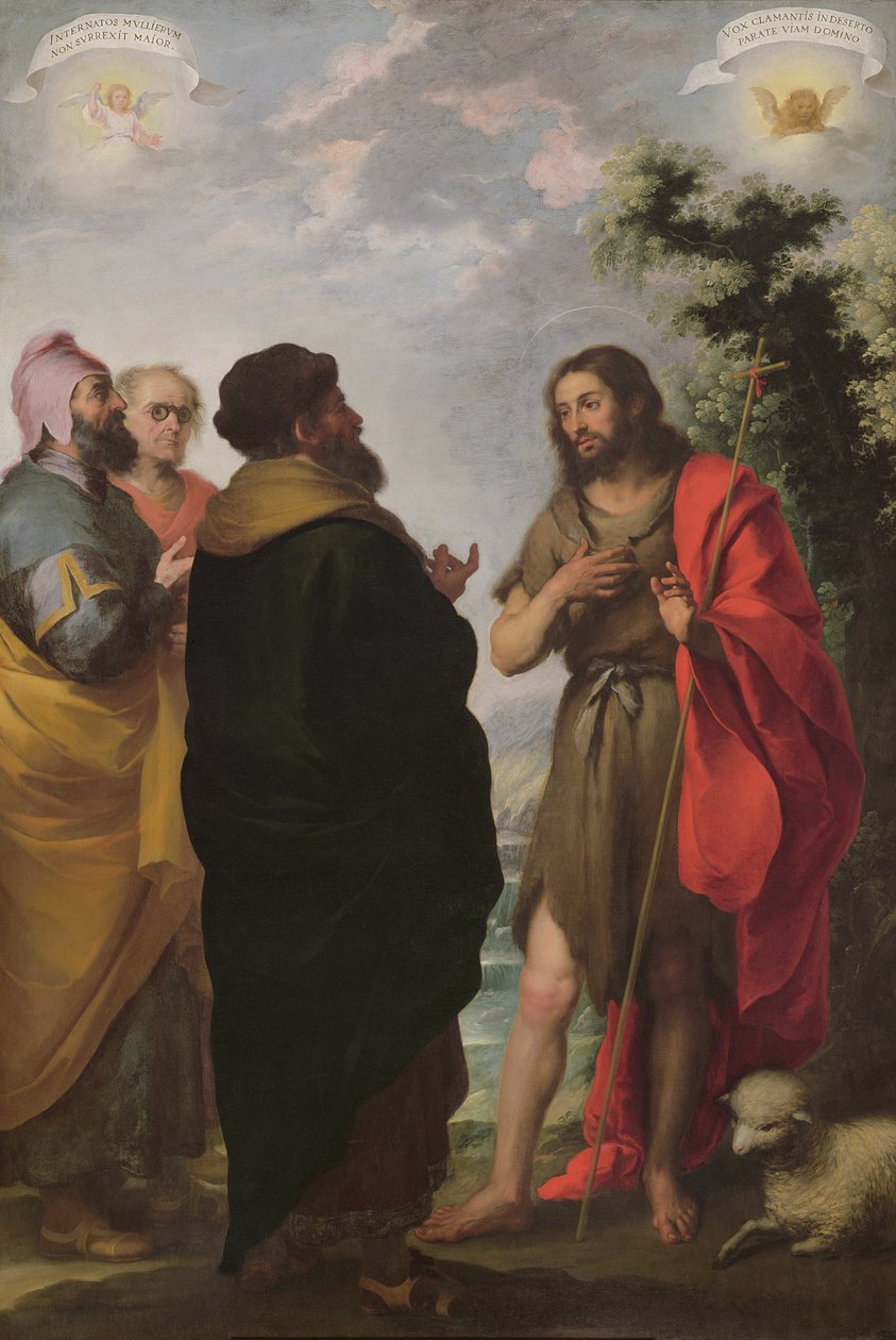 Sv. Jan Křtitel se zákoníky a farizeji, kolem roku 1655 od Bartolomé Esteban Murillo