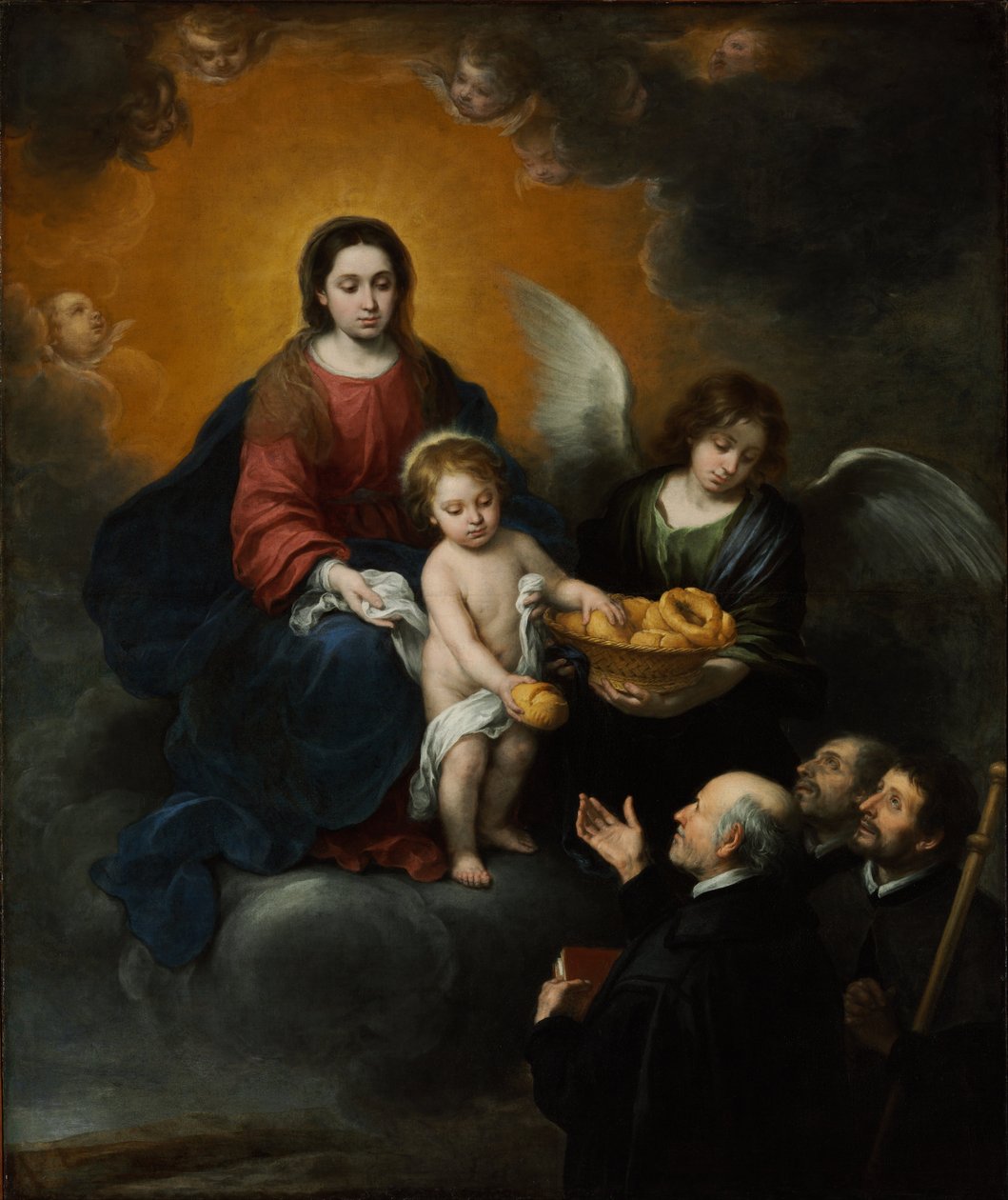 Malé dítě rozdávající chléb poutníkům od Bartolomé Esteban Murillo