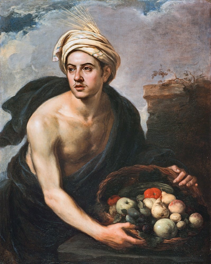 Mladý muž s košíkem ovoce od Bartolomé Esteban Murillo