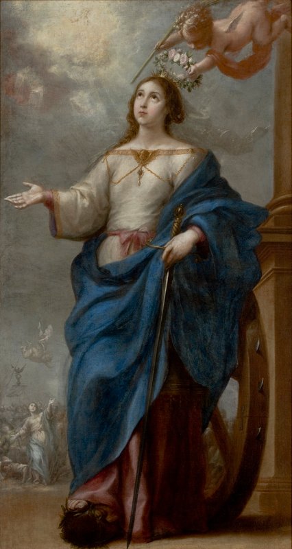 santa catarina z Alexandrie od Bartolomé Esteban Murillo