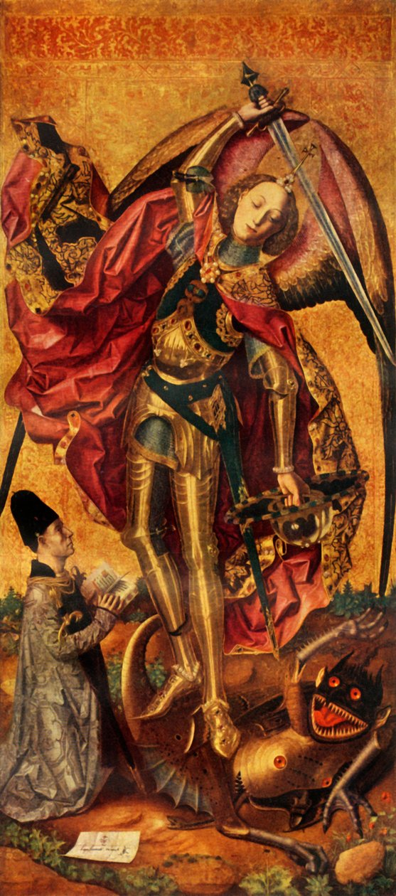 Svatý Michael triumfuje nad ďáblem, 1468, 1946. od Bartolomé Bermejo