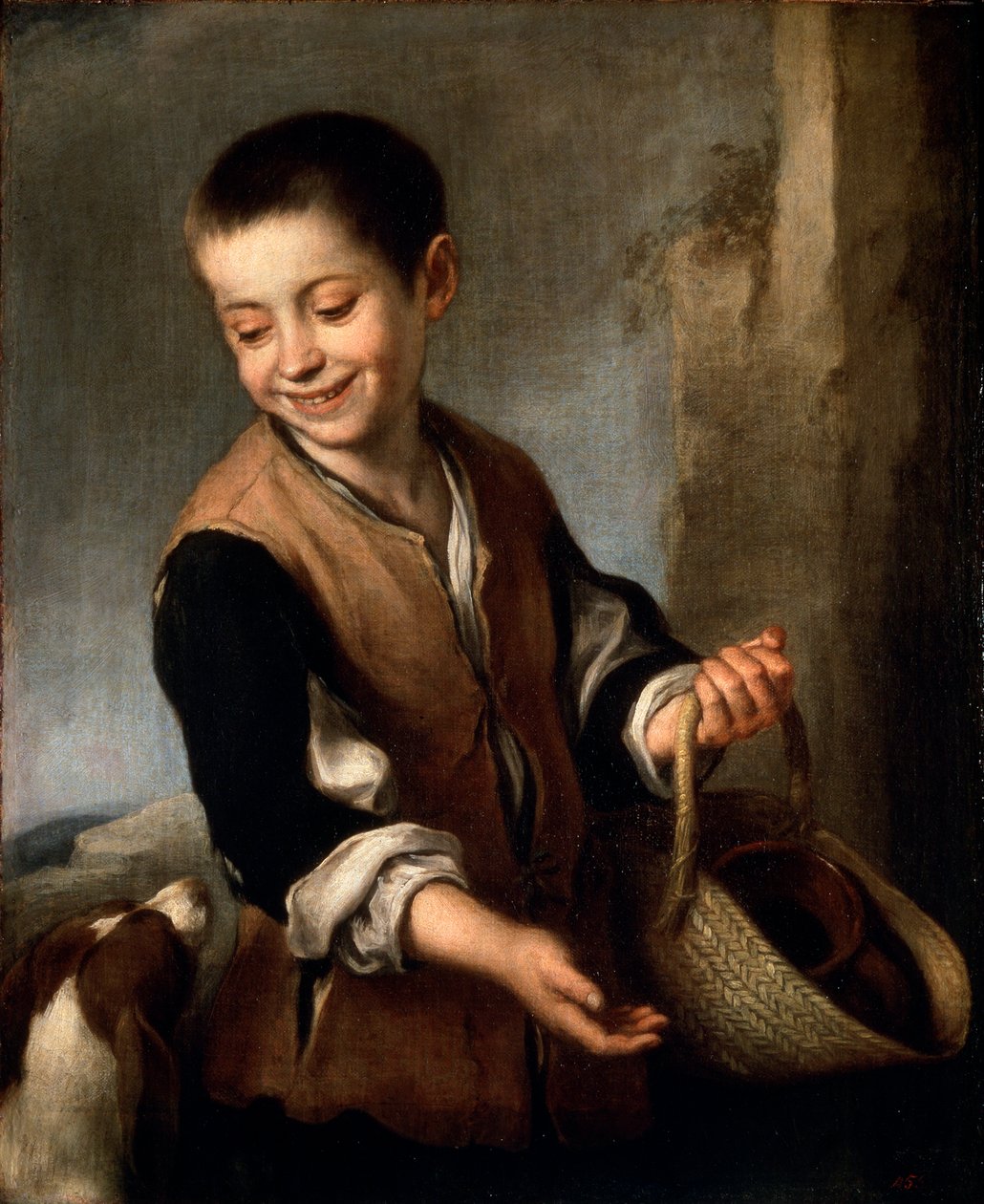 Chlapec se psem, c1650-c1660 od Bartolomé Esteban Murillo