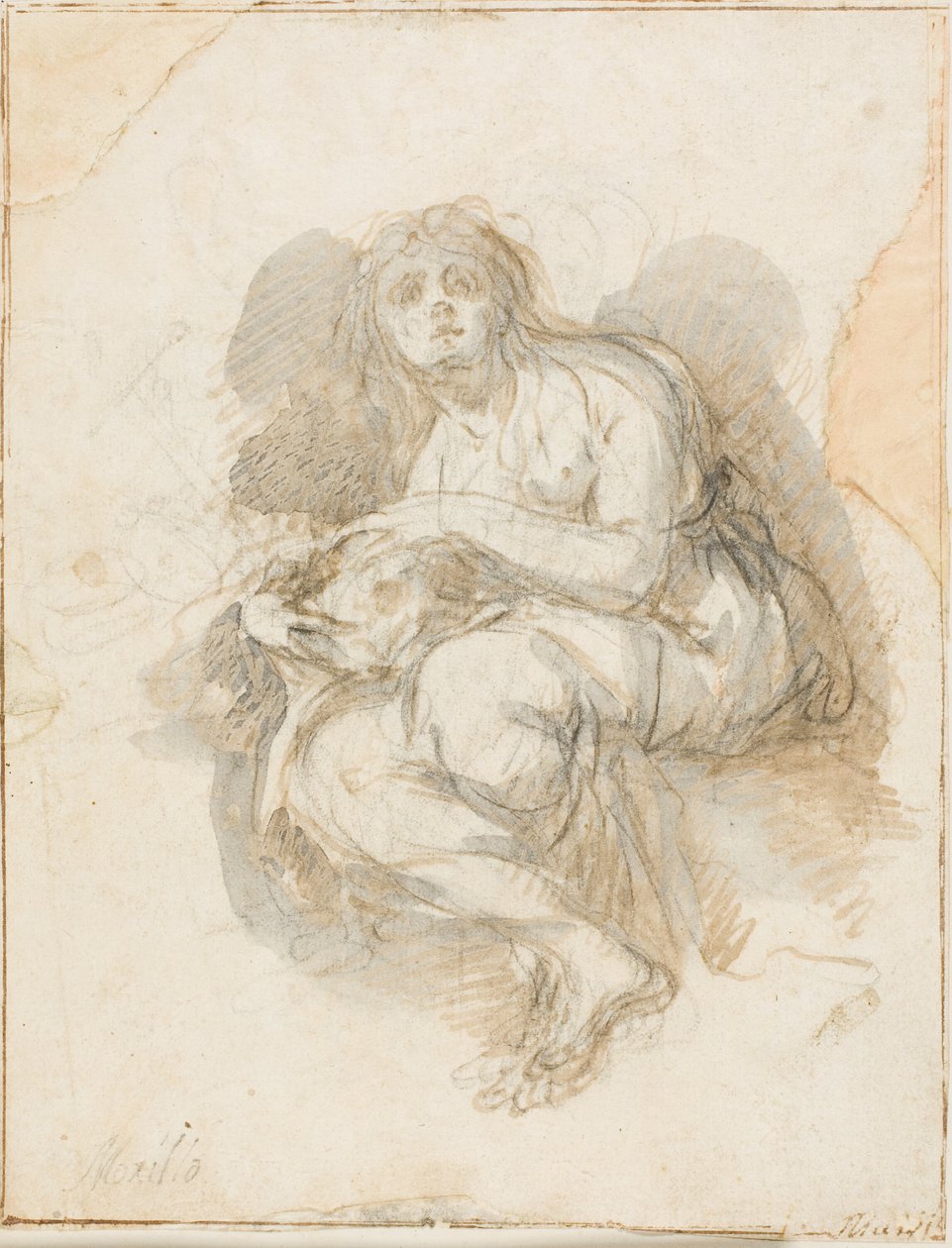 Žena Saint Holding Skull od Bartolomé Esteban Murillo