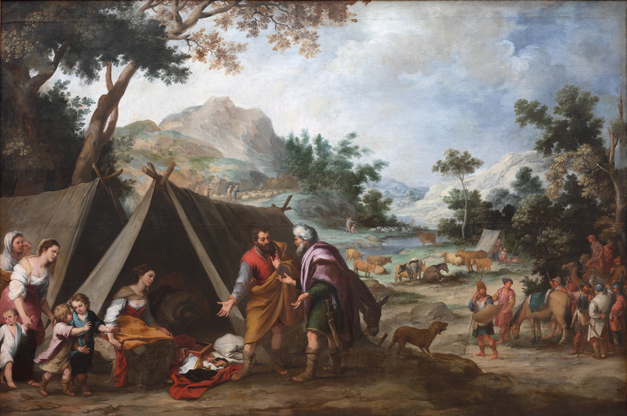 Laban hledá své ukradené bohy domácnosti od Bartolomé Esteban Murillo