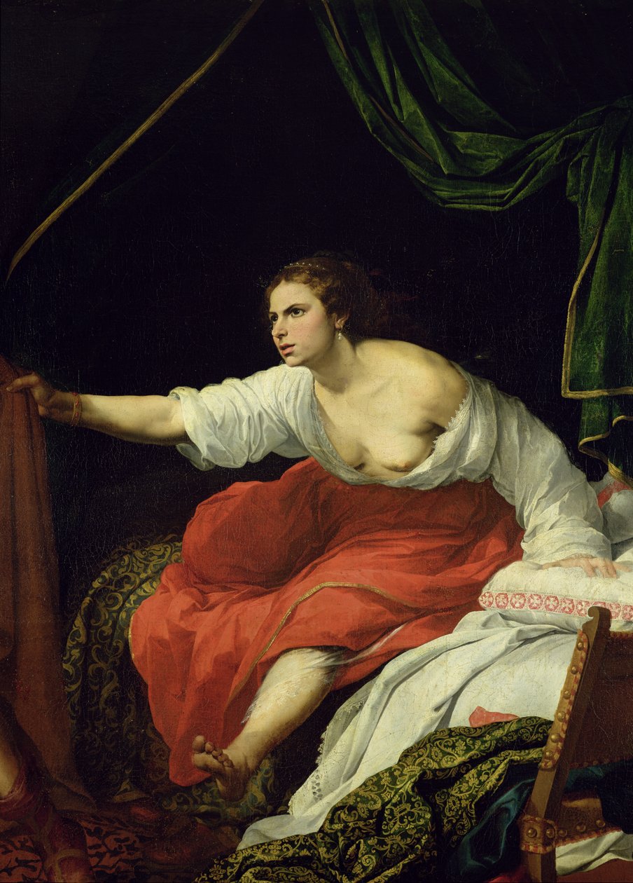 Potifarova manželka, detail Josefa a Potifarovy manželky, 1645-48, viz 242067 od Bartolomé Esteban Murillo
