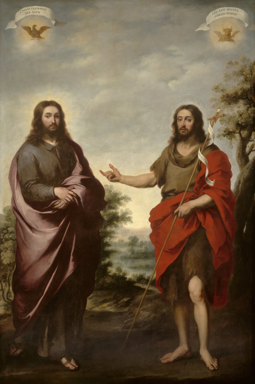 Svatý Jan Křtitel ukazující na Krista, kolem roku 1655 od Bartolomé Esteban Murillo