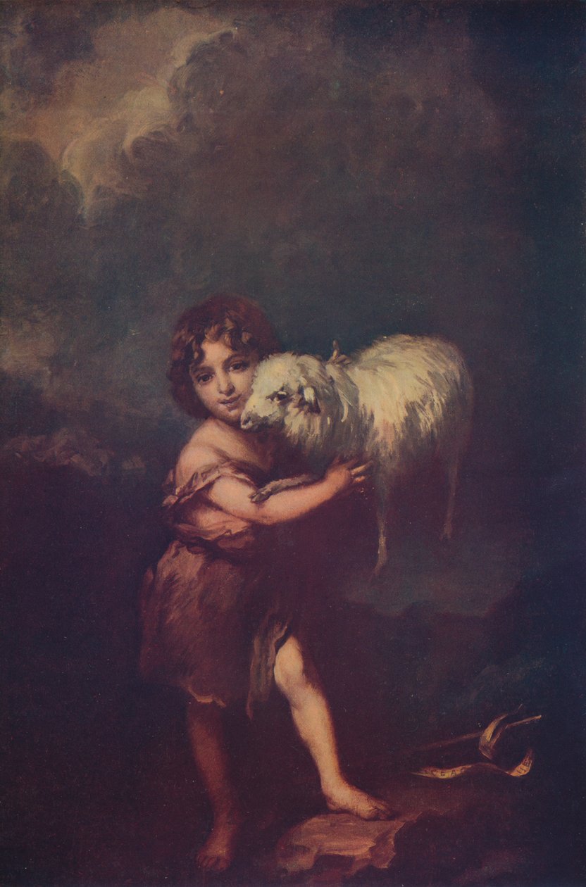 Svatý Jan a Beránek, 1660-5, c1900 od Bartolomé Esteban Murillo