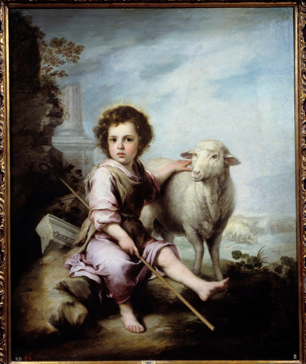 Obraz Dobrý pastýř od Bartolomea Murilla (1618-1682) Slunce ze 17. století. 1,23x1,01 m Madrid, muzeum Prado - Dobrý pastýř. Obraz Bartolome Murillo (1618-1682) 17. století. 1,23 x 1,01 m. Muzeum Prado, Madrid od Bartolomé Esteban Murillo