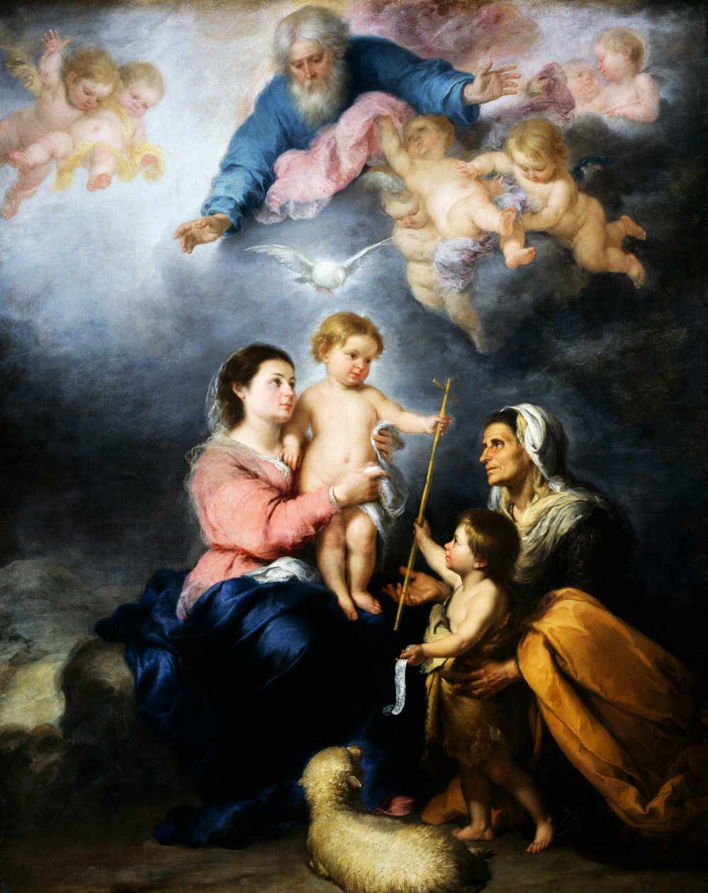 Svatá rodina (Sevillská panna) od Bartolomé Esteban Murillo