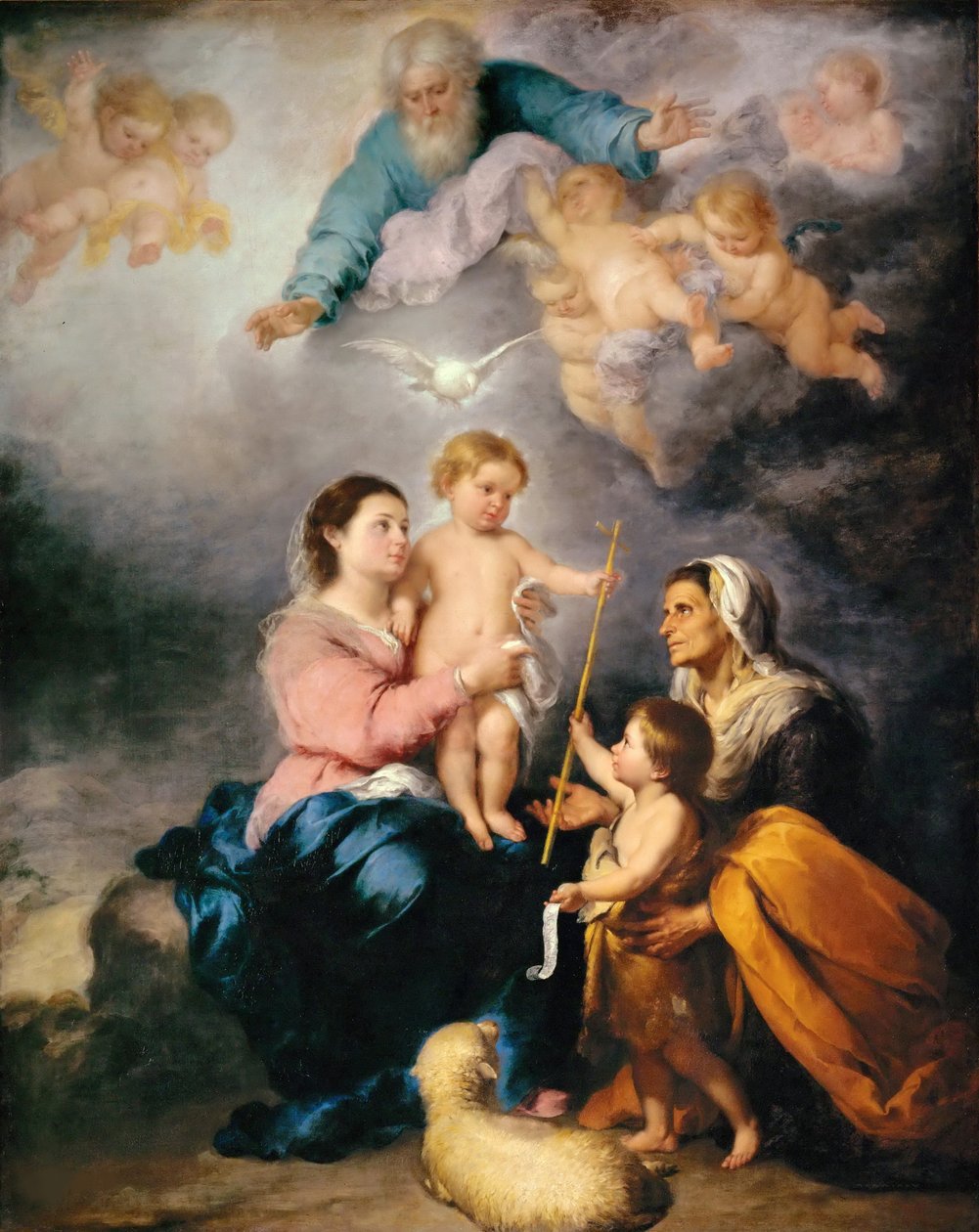 Svatá rodina Panna ze Sevilly od Bartolomé Esteban Murillo