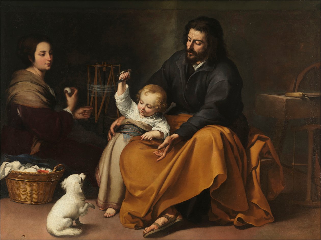 Svatá rodina s ptáčkem, c. 1650. od Bartolomé Esteban Murillo