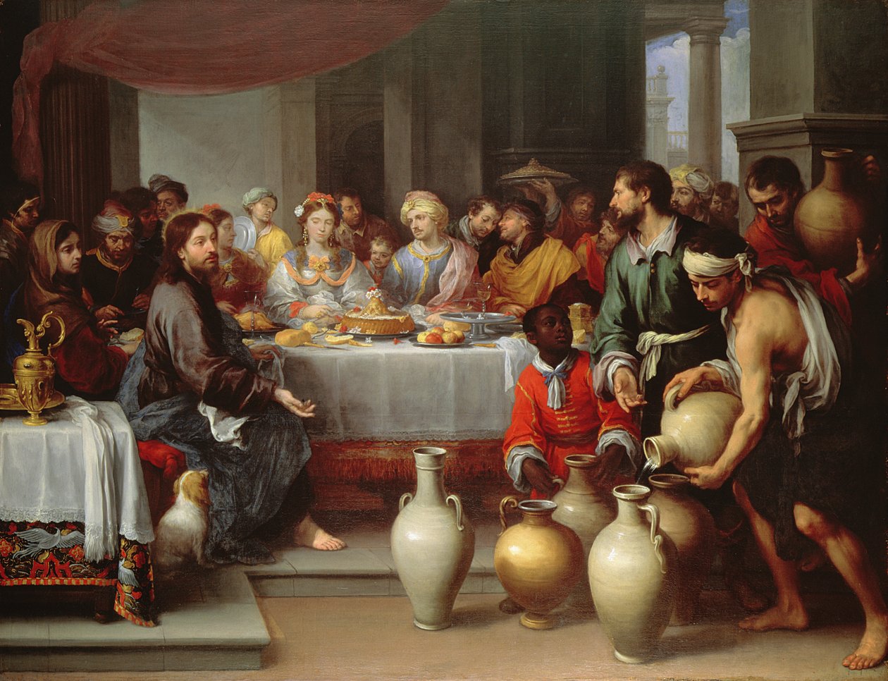 Svatební hostina v Káně Galilejské, asi 1665-75 od Bartolomé Esteban Murillo