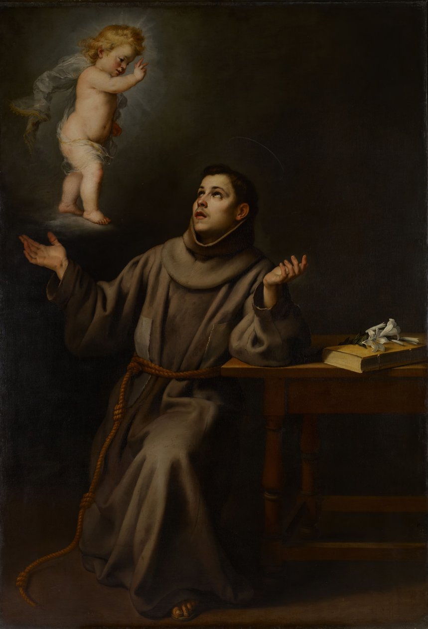 Vidění svatého Antonína Paduánského, 1652. od Bartolomé Esteban Murillo