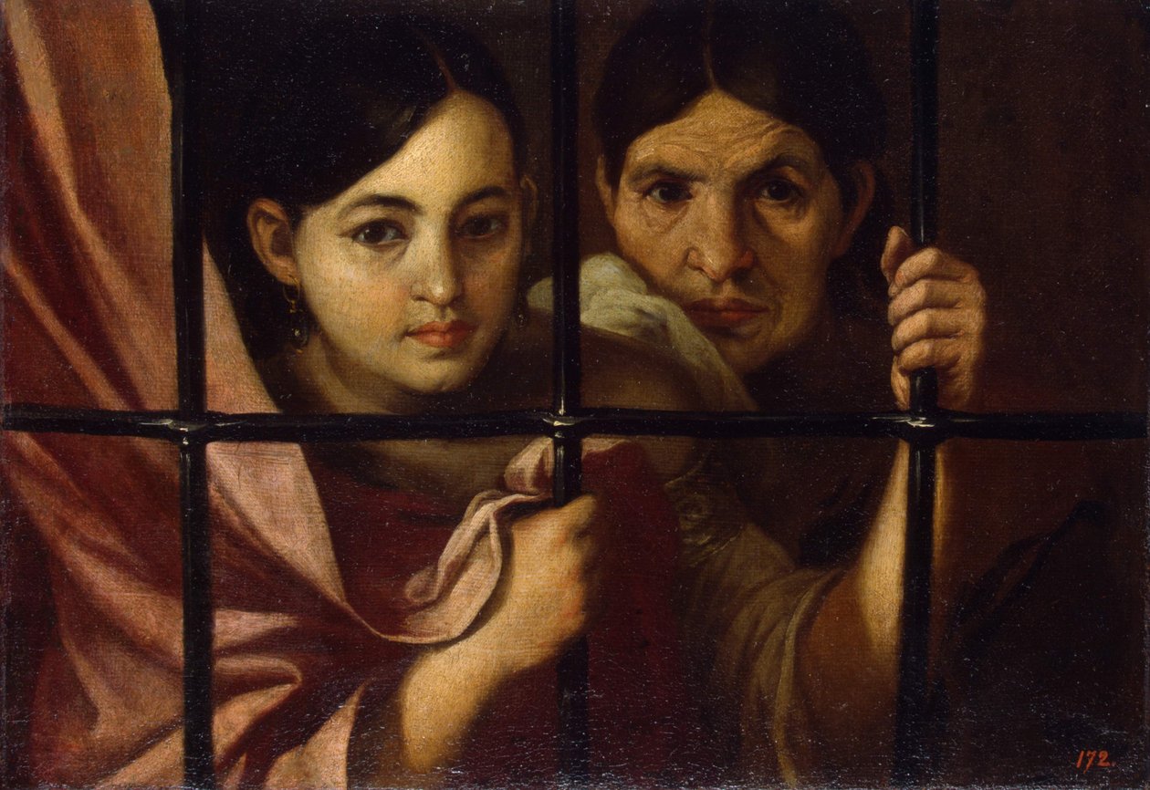 Dvě ženy za mříží, 1645 od Bartolomé Esteban Murillo