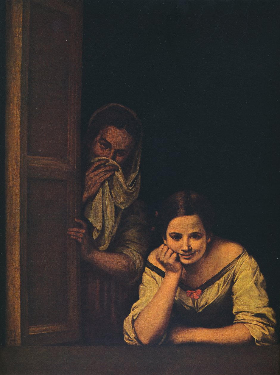 Dvě ženy u okna, 1655-1660 od Bartolomé Esteban Murillo