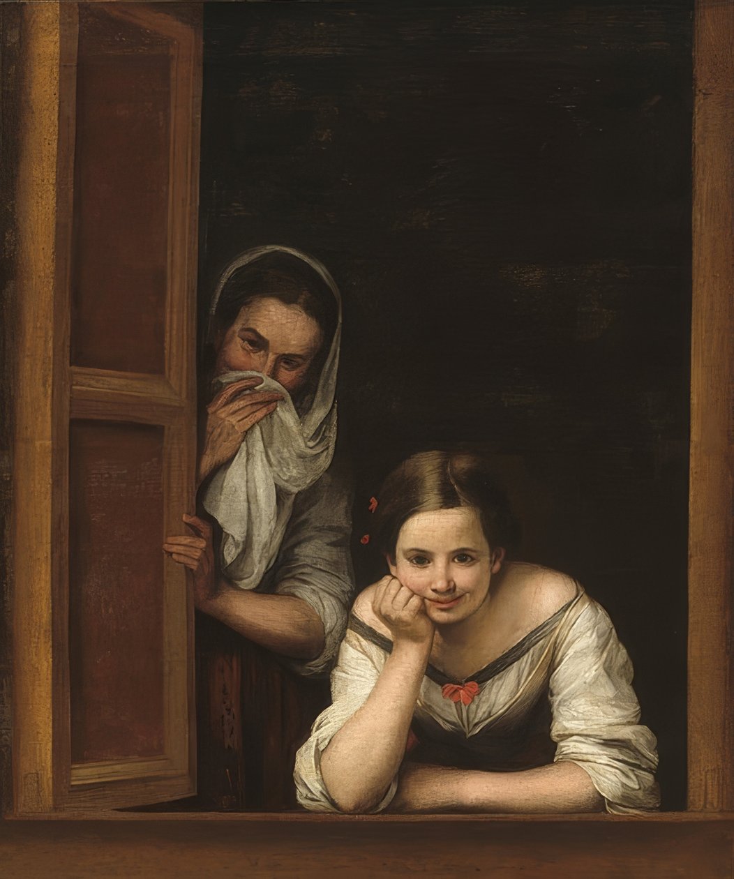 Dvě ženy u okna. Kolem roku 1655/60 od Bartolomé Esteban Murillo