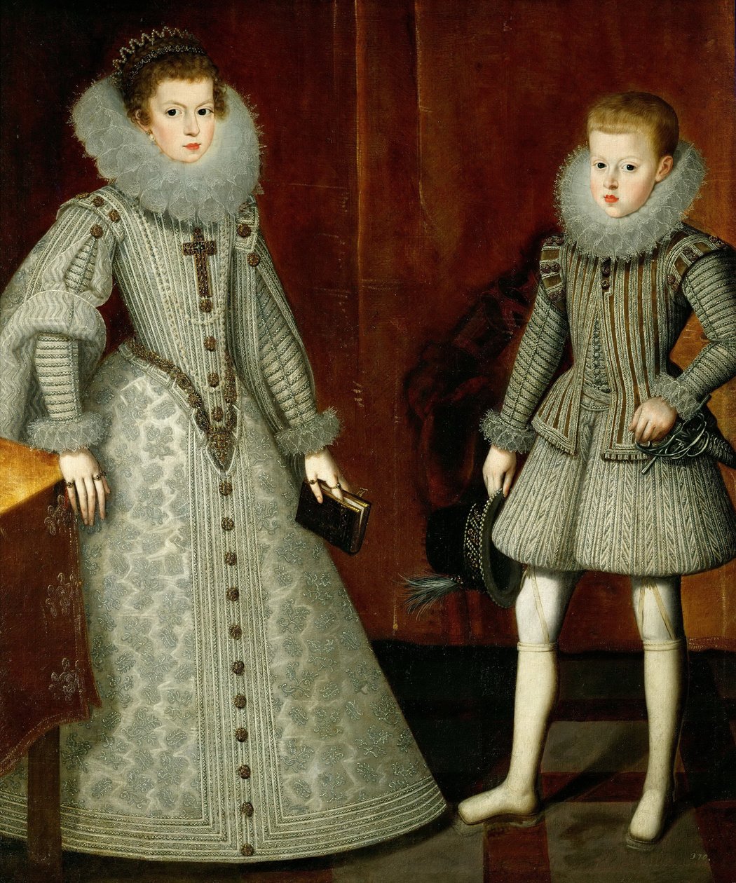 Infante Philip, pozdější španělský král Filip IV 1605-1665 a jeho sestra Anna Rakouská 1601-1 od Bartolomé González y Serrano