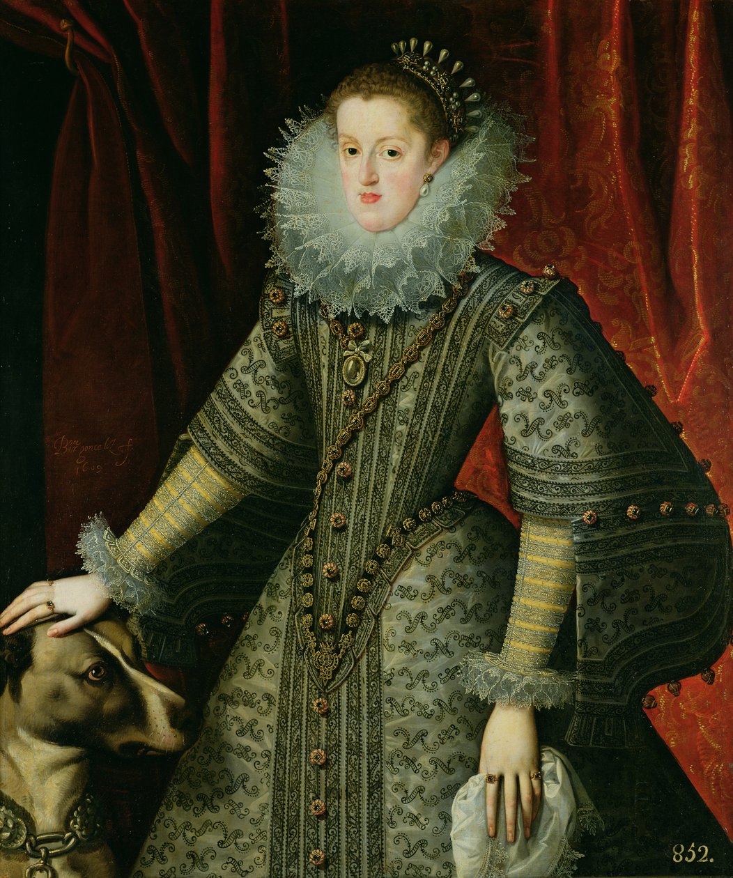 Rakouská královna Margarita, 1609 od Bartolome Gonzalez