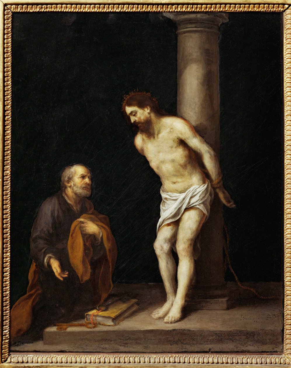 Kristus má sloupec... od Bartolome Esteban (school of) Murillo