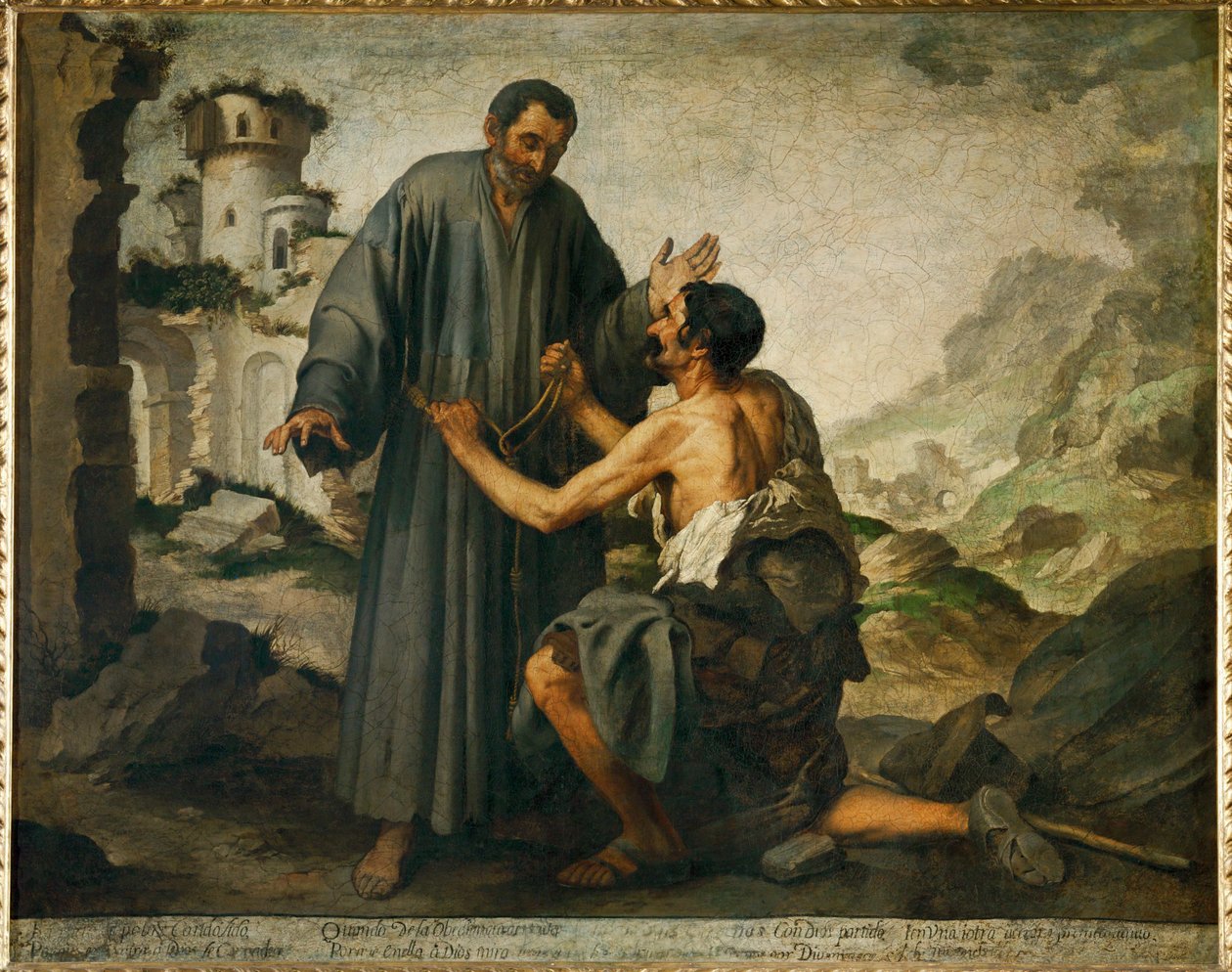 Bratr Junipero a chudák - ... od Bartolome Esteban (school of) Murillo