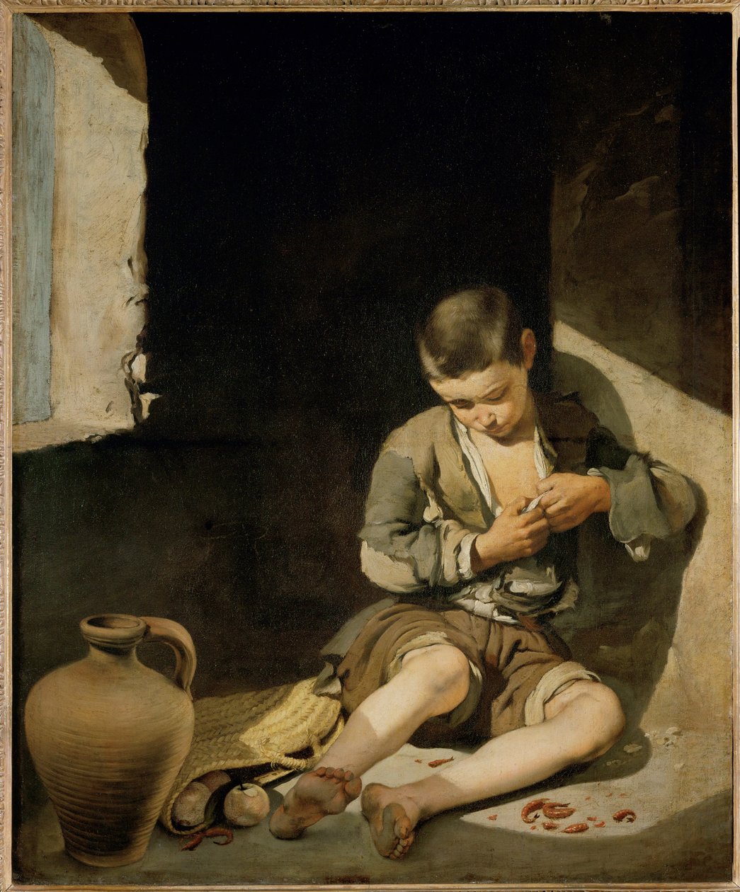 Le jeune mendiant - mladý žebrák... od Bartolome Esteban (school of) Murillo