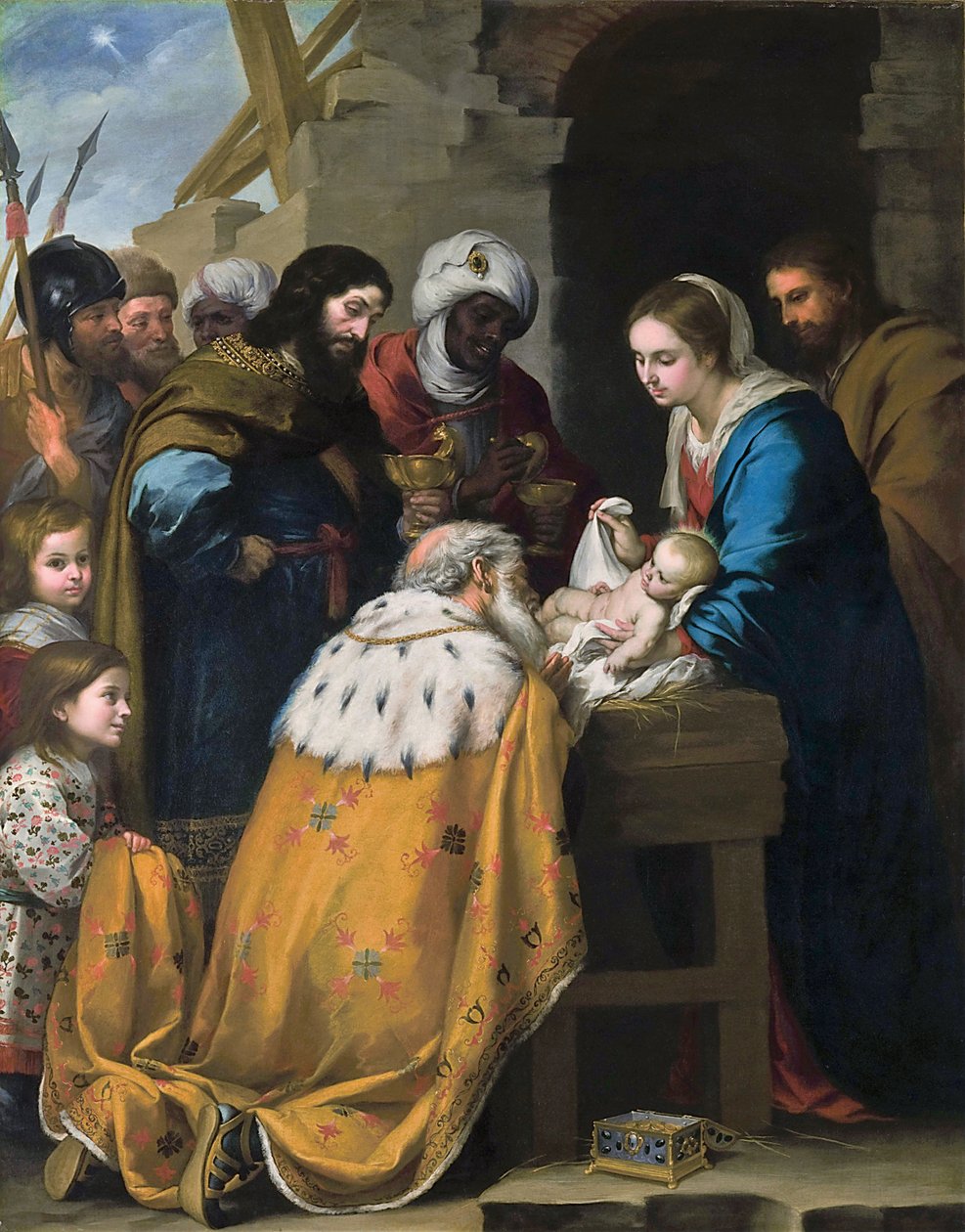 Klanění mudrců od Bartolomé Esteban Murillo