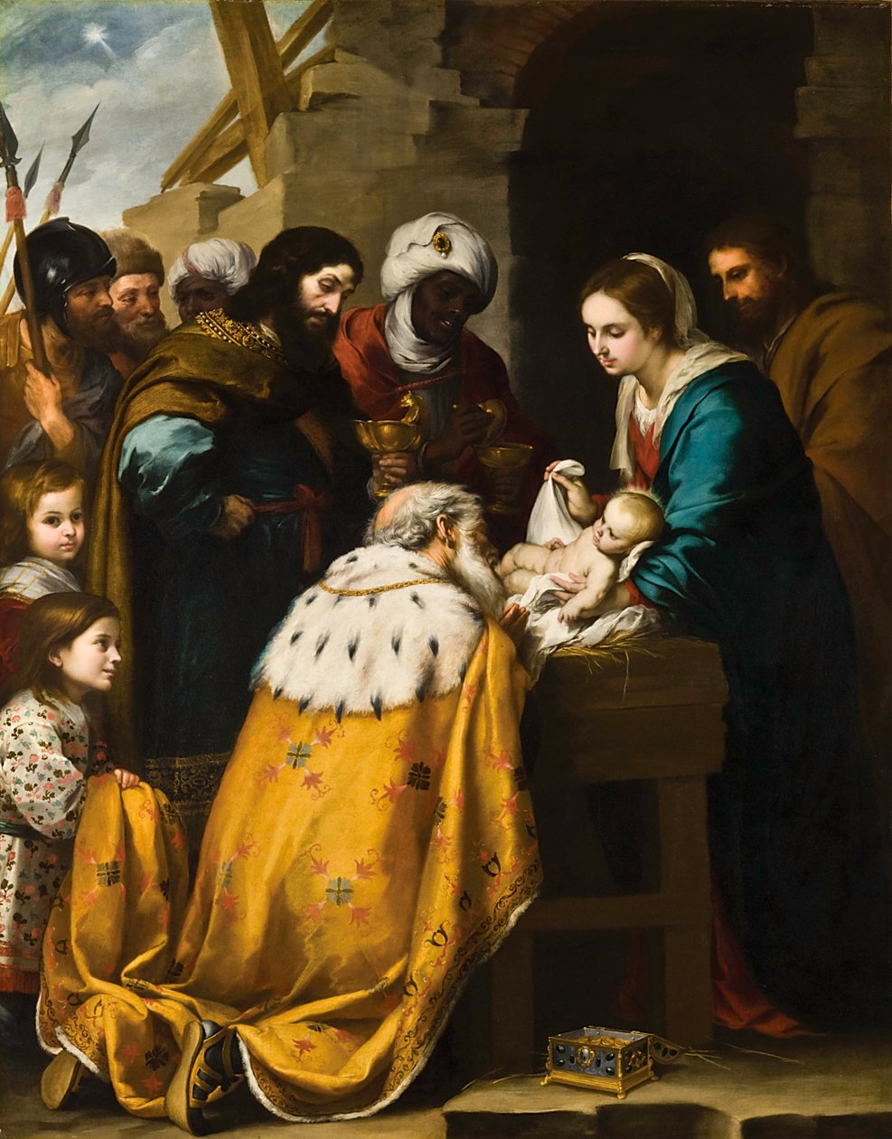 Klanění tří králů od Bartolomé Esteban Murillo
