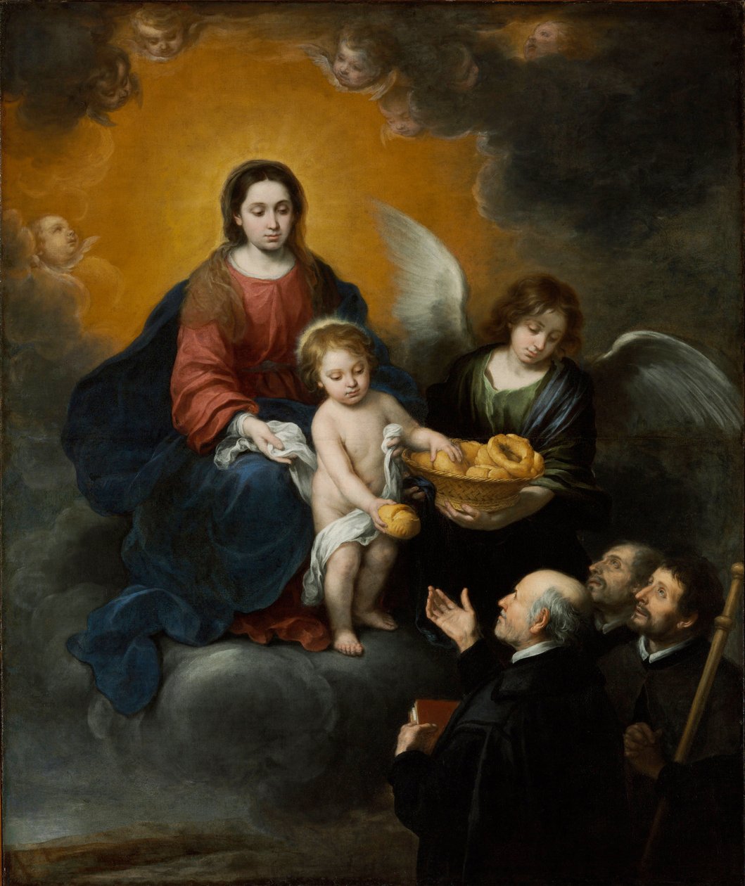 Jezulátko rozdávající chléb poutníkům - obraz Bartolome Estebana Murilla (1617-1682), olej na plátně (219x182 cm) od Bartolomé Esteban Murillo
