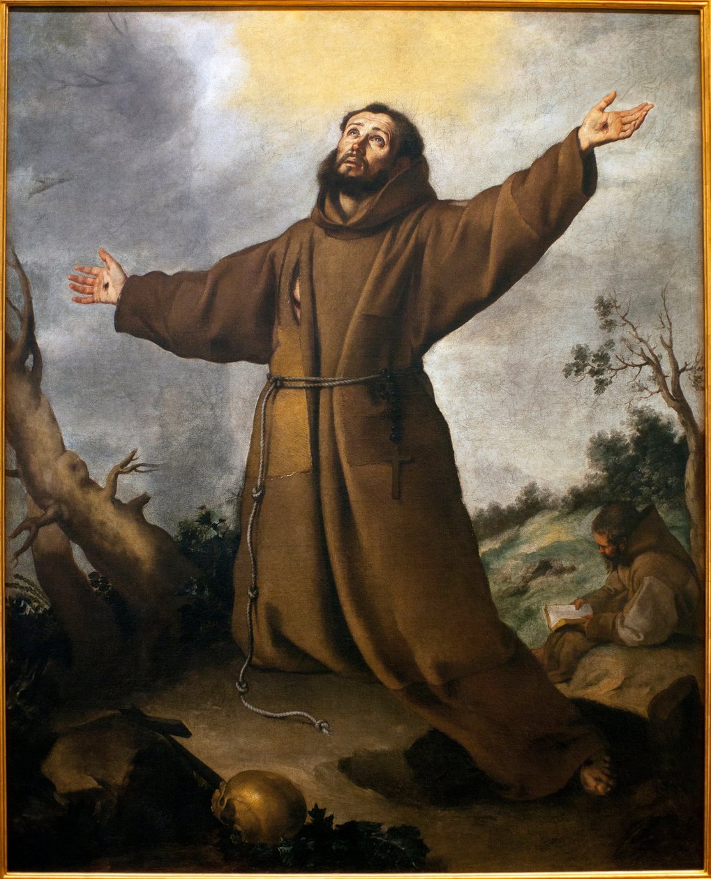 Svatý František z Assisi (1181-1226) přijímající stigmata - Obraz Bartolome Esteban Murillo (1617-1682), Olej na plátně, cca 1645-1650 - Muzeum výtvarných umění v Seville, Španělsko od Bartolomé Esteban Murillo