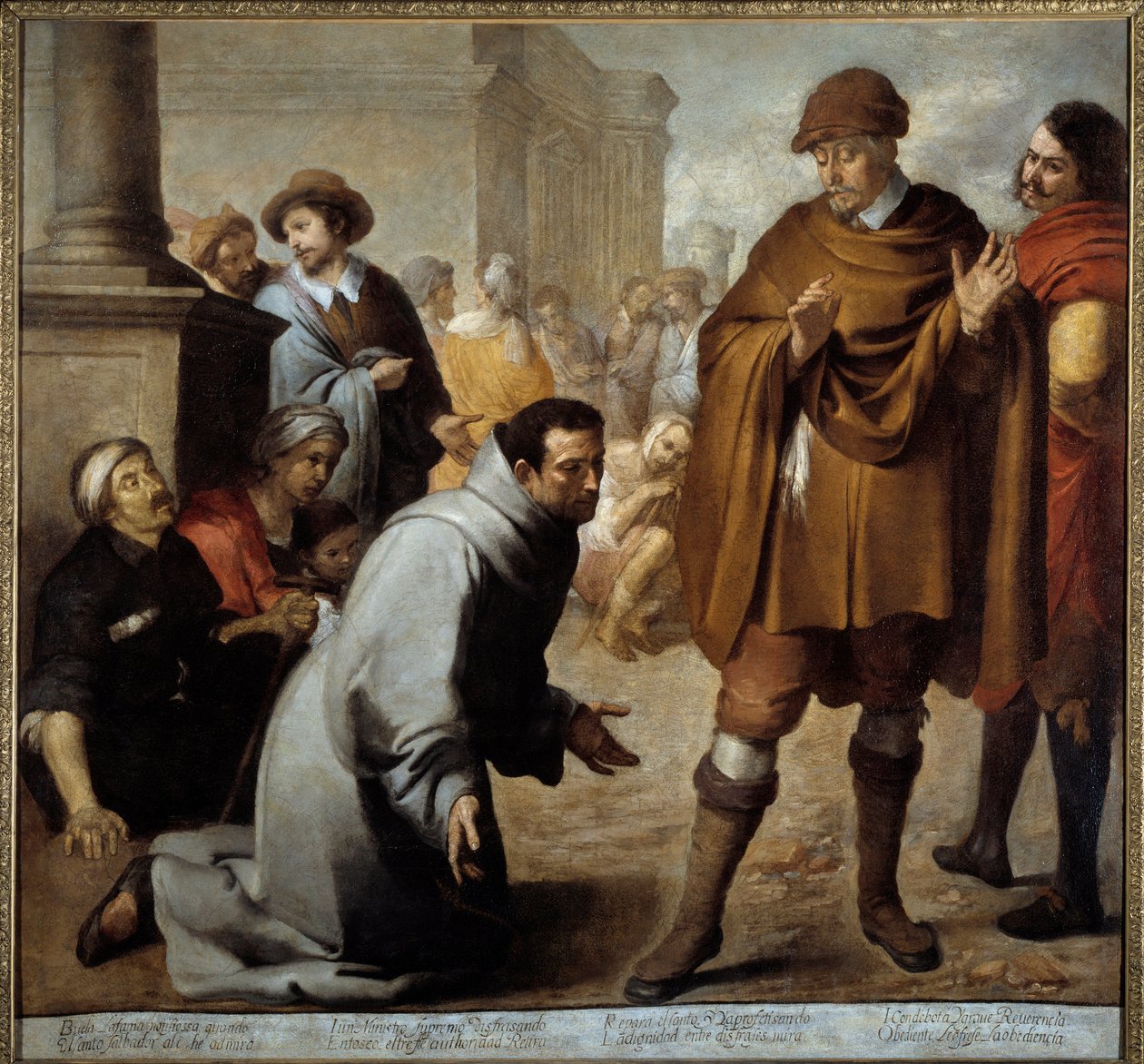 San Salvador de Horta (1520-1567) a aragonský inkvizitor zpochybňující zázraky Obraz Bartolome Murillo (1618-1682) 1645 Ne. 1,78x1,9 m Bayonne, Musee Bonnat od Bartolomé Esteban Murillo