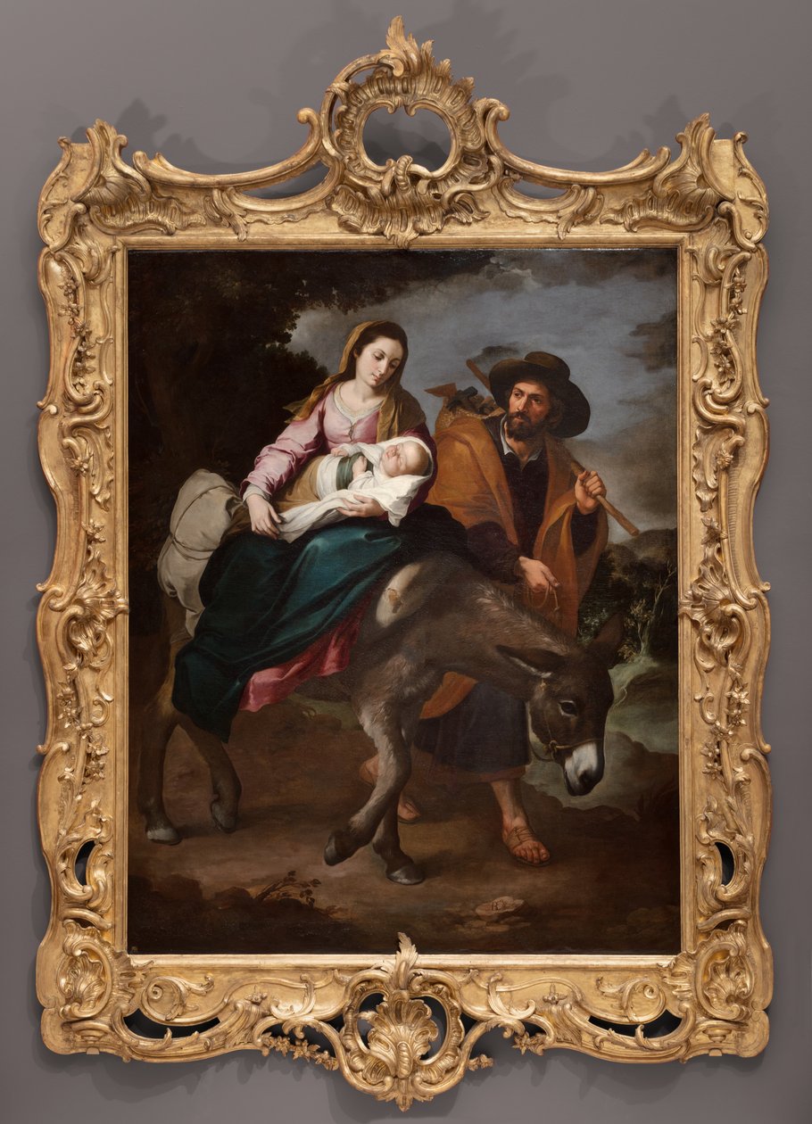 Útěk do Egypta, cca 1647-50 (olej na plátně) od Bartolomé Esteban Murillo